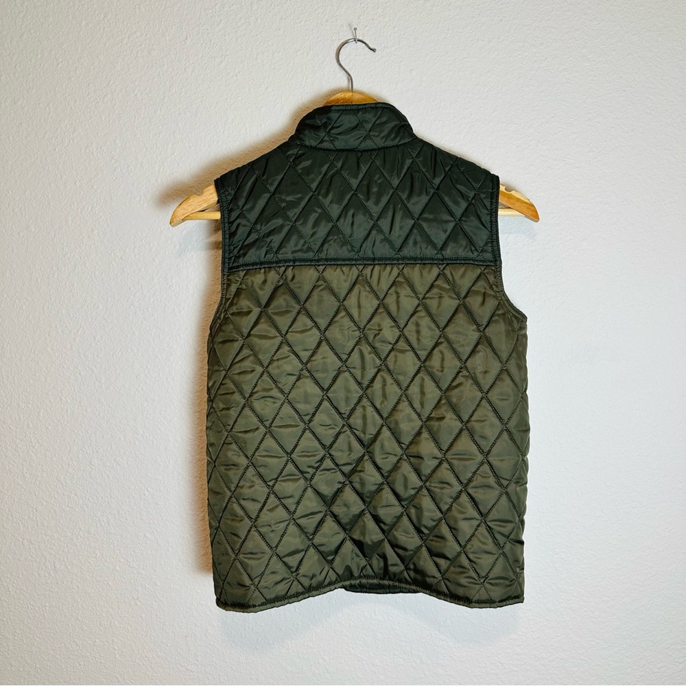 Janie & Jack Boys Green Quilted Vest Size 10-12 - Picture 4 of 7